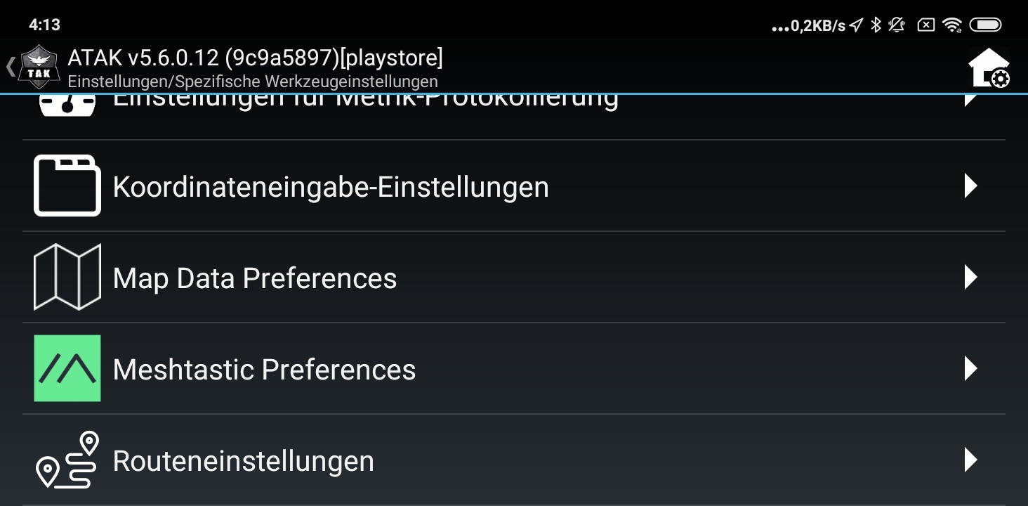 ATAK Mesh Meshtastic Channel Preferences