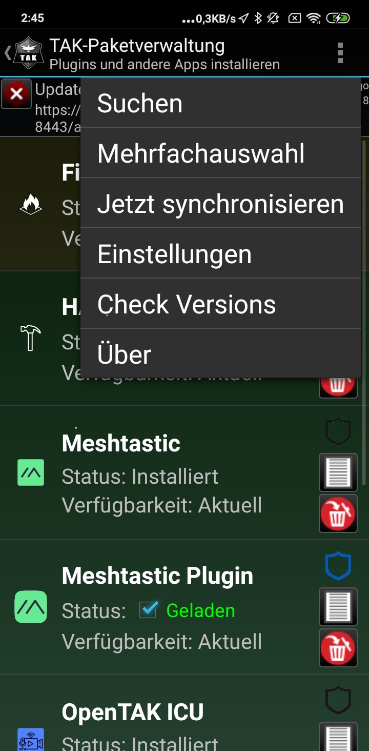 ATAK Plugins synchronisieren