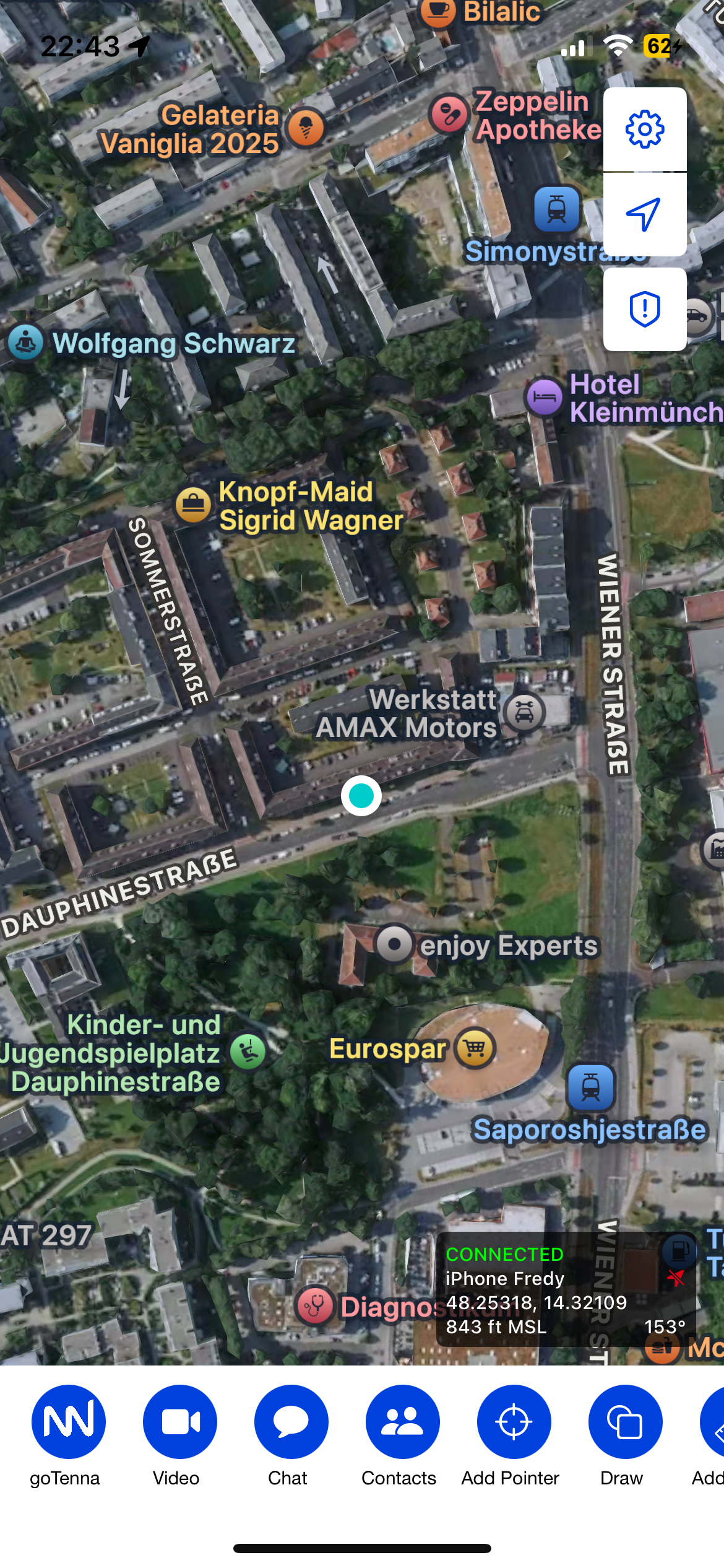 iTAK Übersicht nach dem Öffnen der App