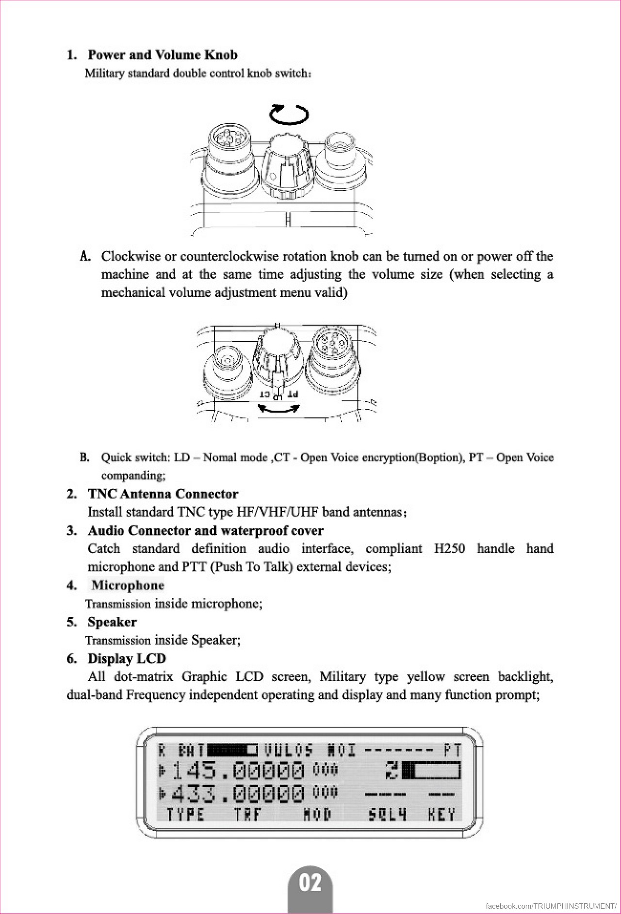 TRI PRC 152 Benutzerhandbuch – Seite 2